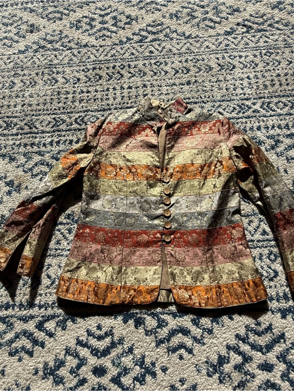 Striped Multicolor Brocade Jacket - Women's